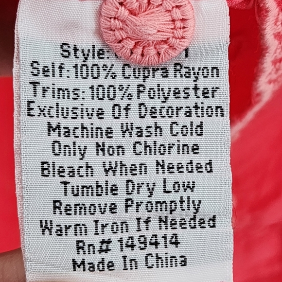 Johnny Was Women's Helia Pink Eyelet Embroidered Pintucks Button Down Blouse - Picture 9 of 9